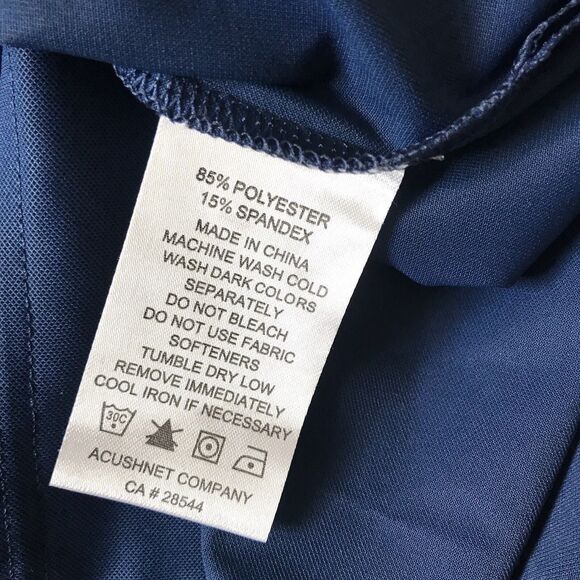 Footjoy Polo Shirt Men L Blue Flock of Birds Print Golf Stretch Wicking Athletic - Picture 6 of 9